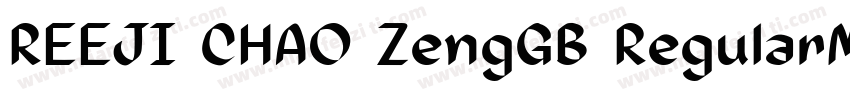 REEJI CHAO ZengGB RegularMeiryo字体转换